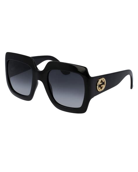 gucci sunglasses black square|Gucci black oversized square sunglasses.